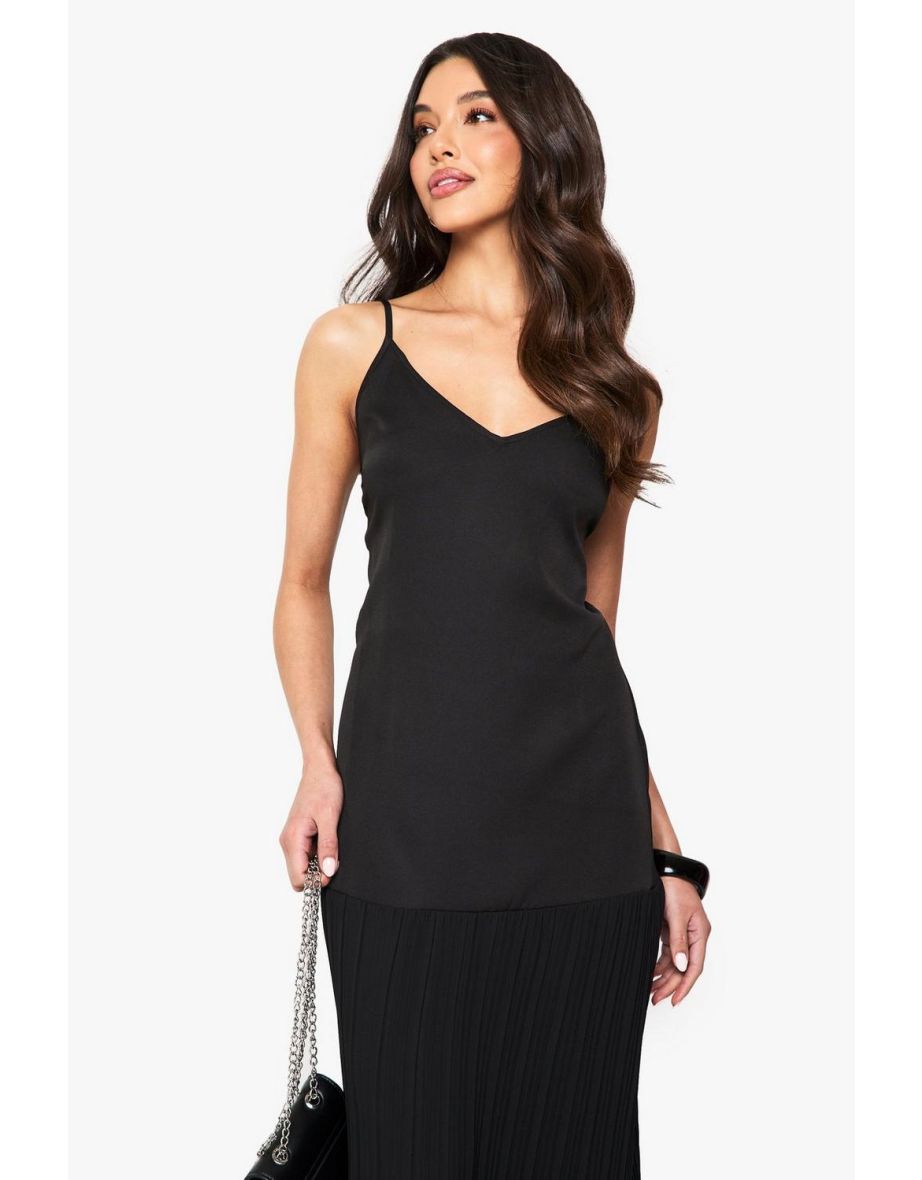 Dropped Waist Pleated Maxi Dress - 3
