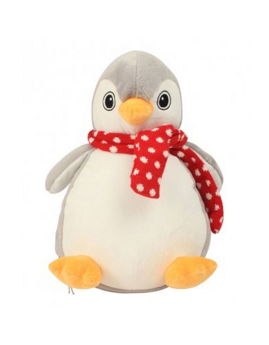 Mumbles Zippie Penguin Soft Toy - Grey/White