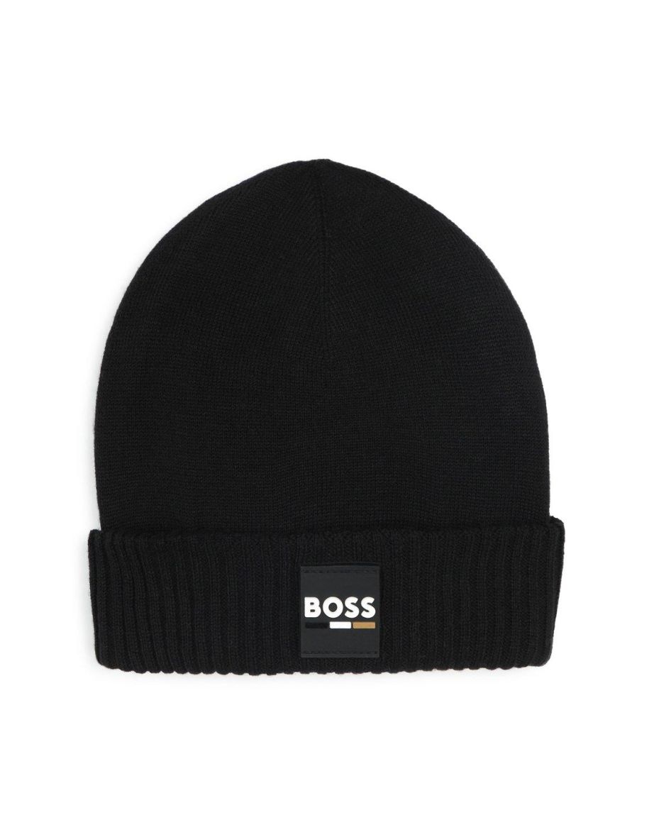 Hugo Boss Boys Beanie Black - black