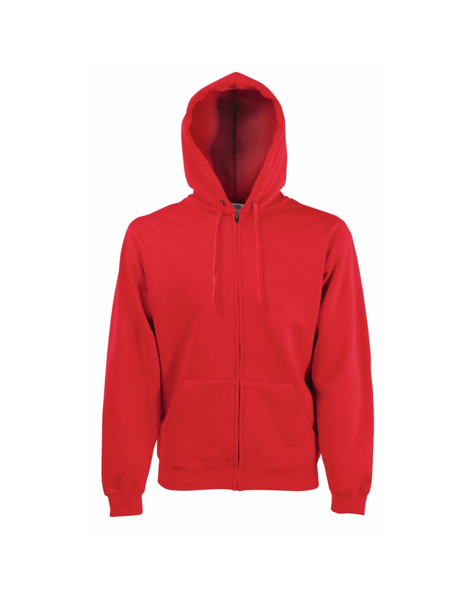 Shop Fruit Of The Loom Mens Premium 70 30 Hooded Zip Up Sweatshirt Hoodie Red Online in Bahrain VogaCloset