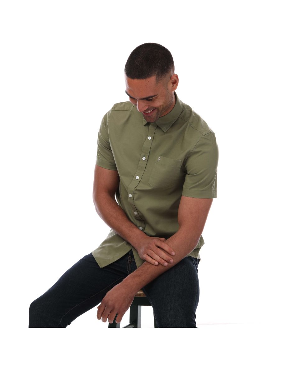 Men's Farah Drayton Short Sleeve Shirt in Green - 3