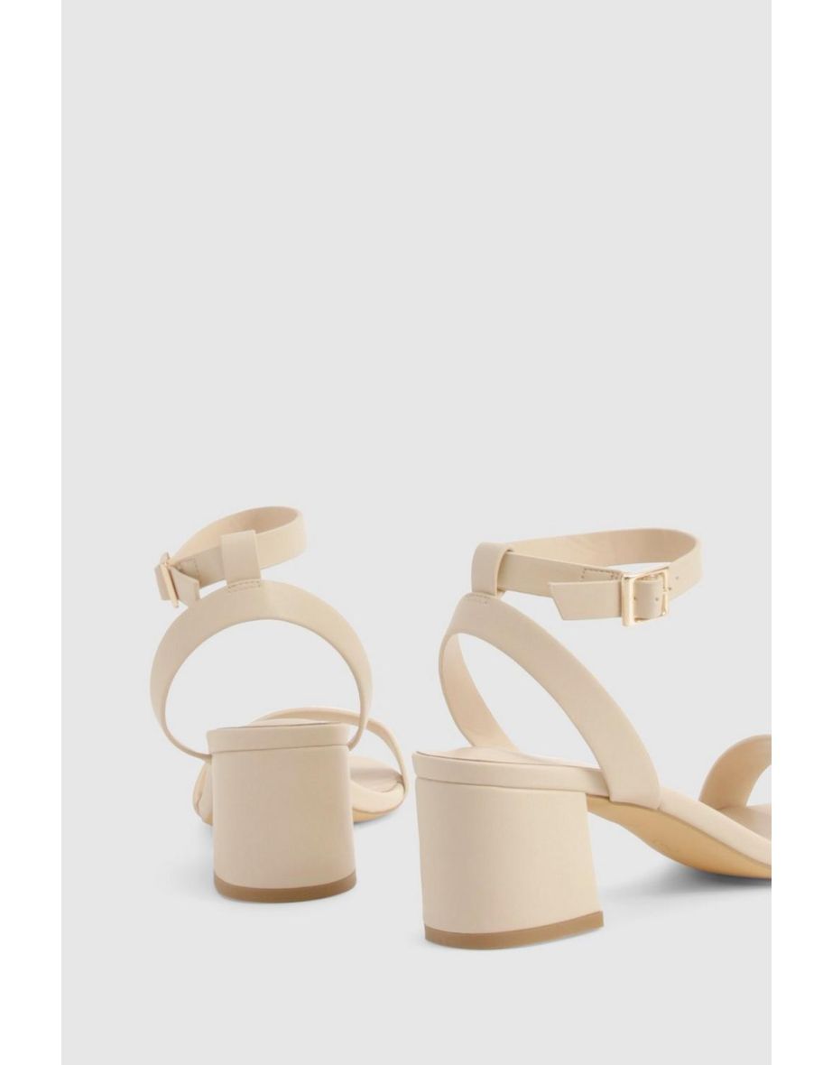Low Block Barely There Heels - nude - 3