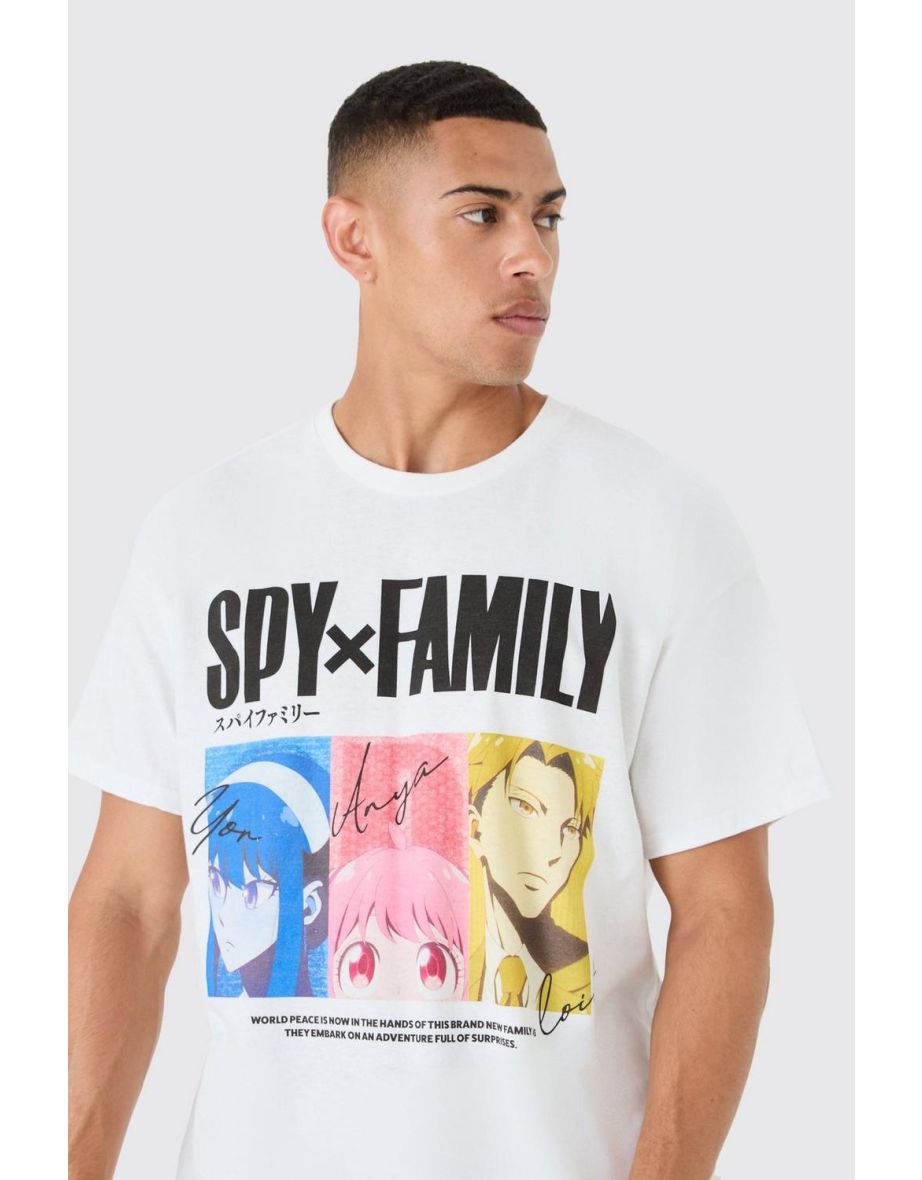 Oversized Spy Family Anime License T-shirt - white - 2