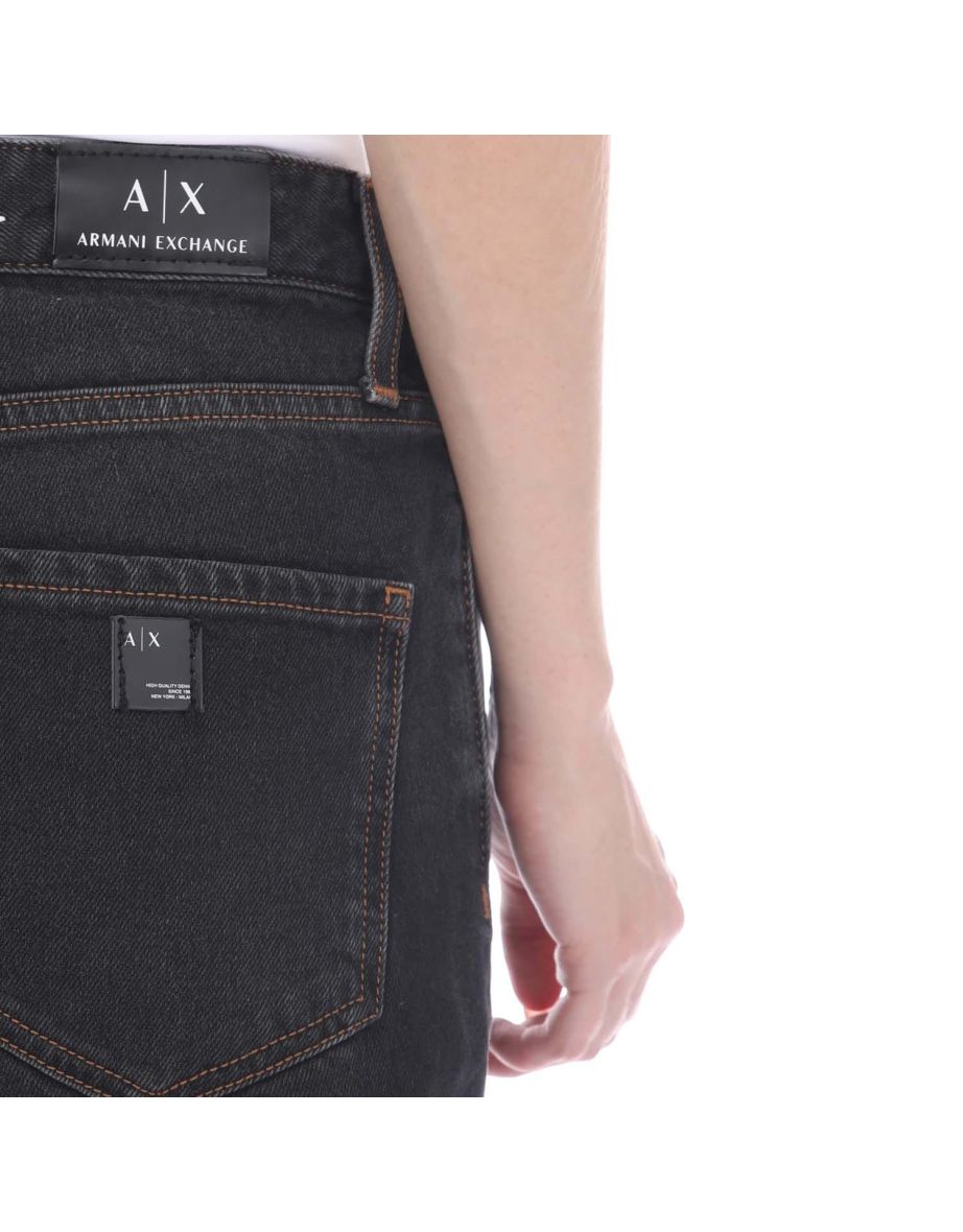 Women's Armani Exchange J16 Regular-Fit Jeans in Black - 3