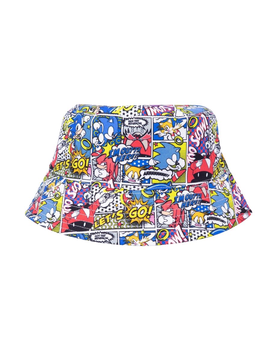 Sonic The Hedgehog Childrens/Kids Comic Bucket Hat - Multicoloured