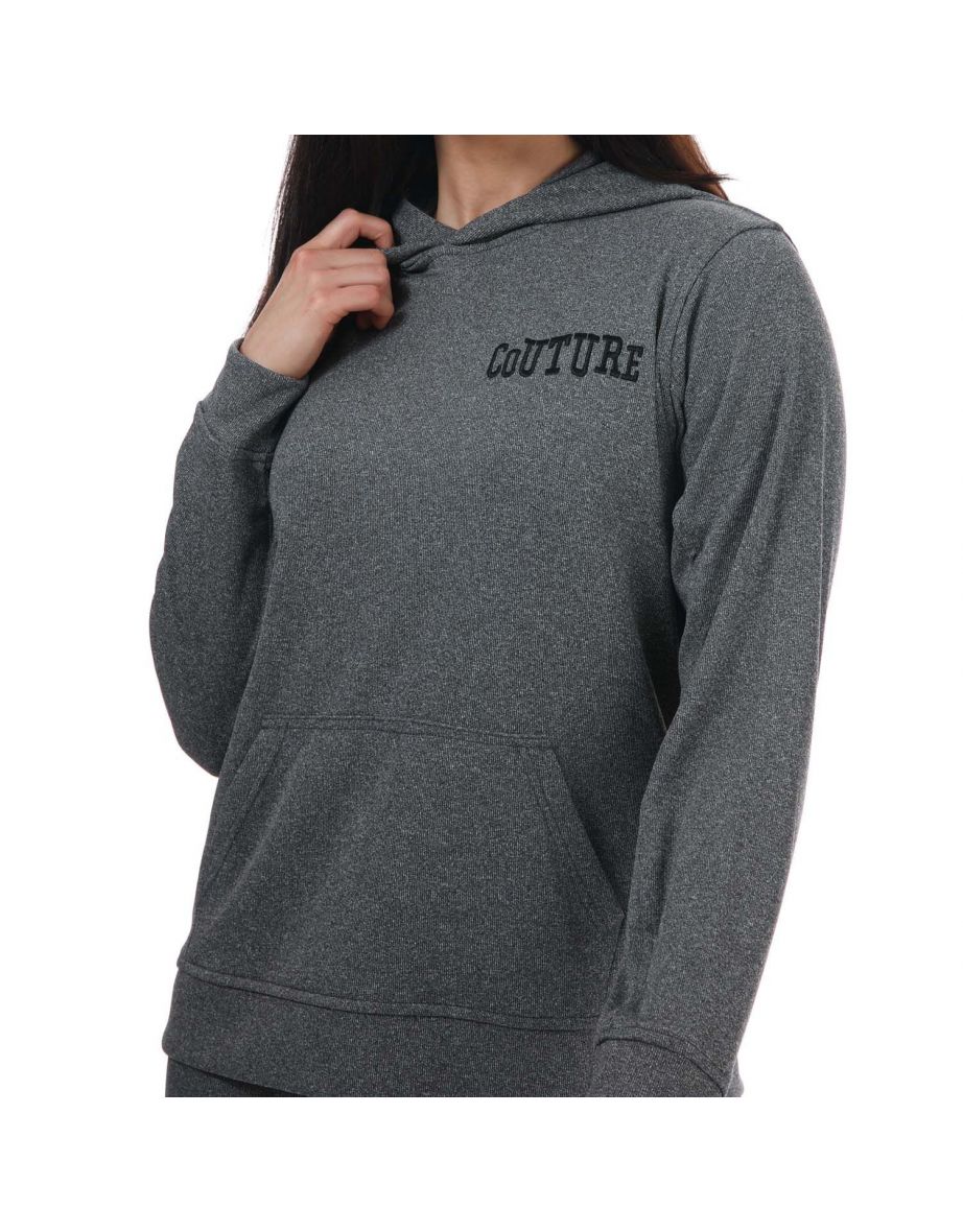 Women's Couture Club Ribbed Varsity Hoody in Grey - 5