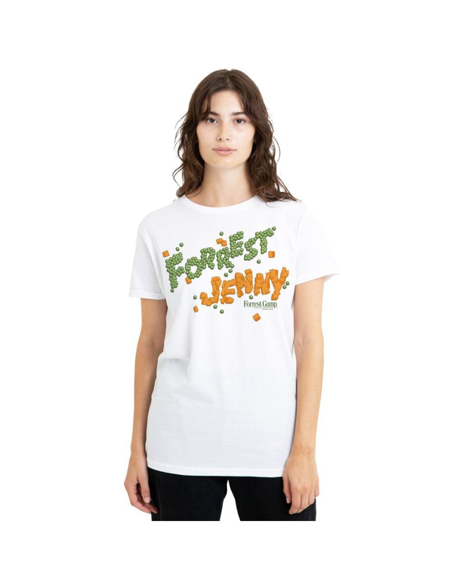 Forrest Gump Unisex Adult Peas And Carrots T-Shirt - White