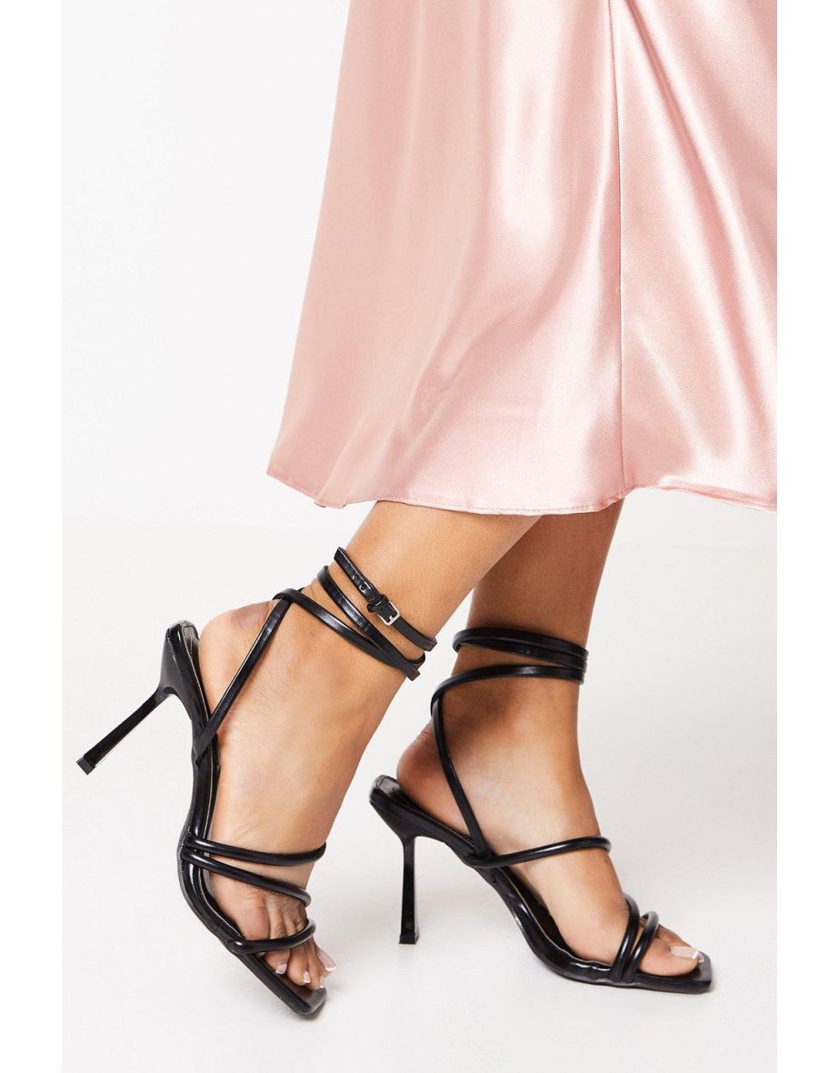 Salina Ankle Tie Strappy High Heeled Sandals