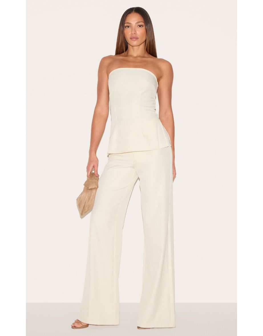 Tall Almond Cinched Longline Bandeau Top