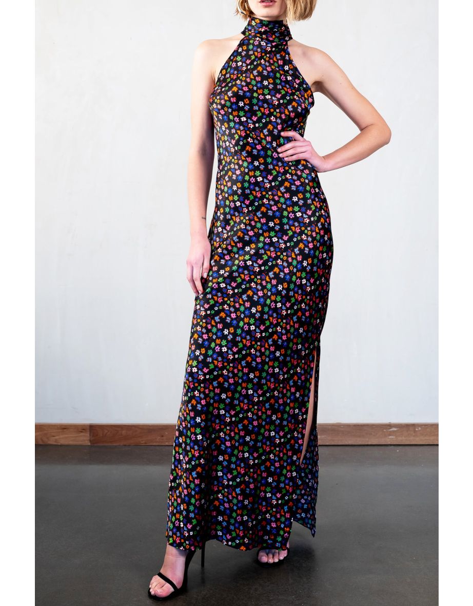 High Neck Maxi Dress / "Aurora"