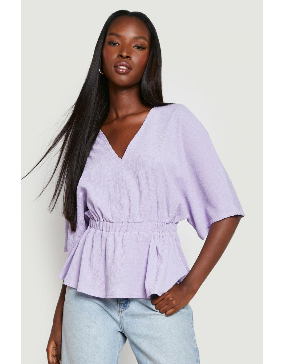 lilac peplum top