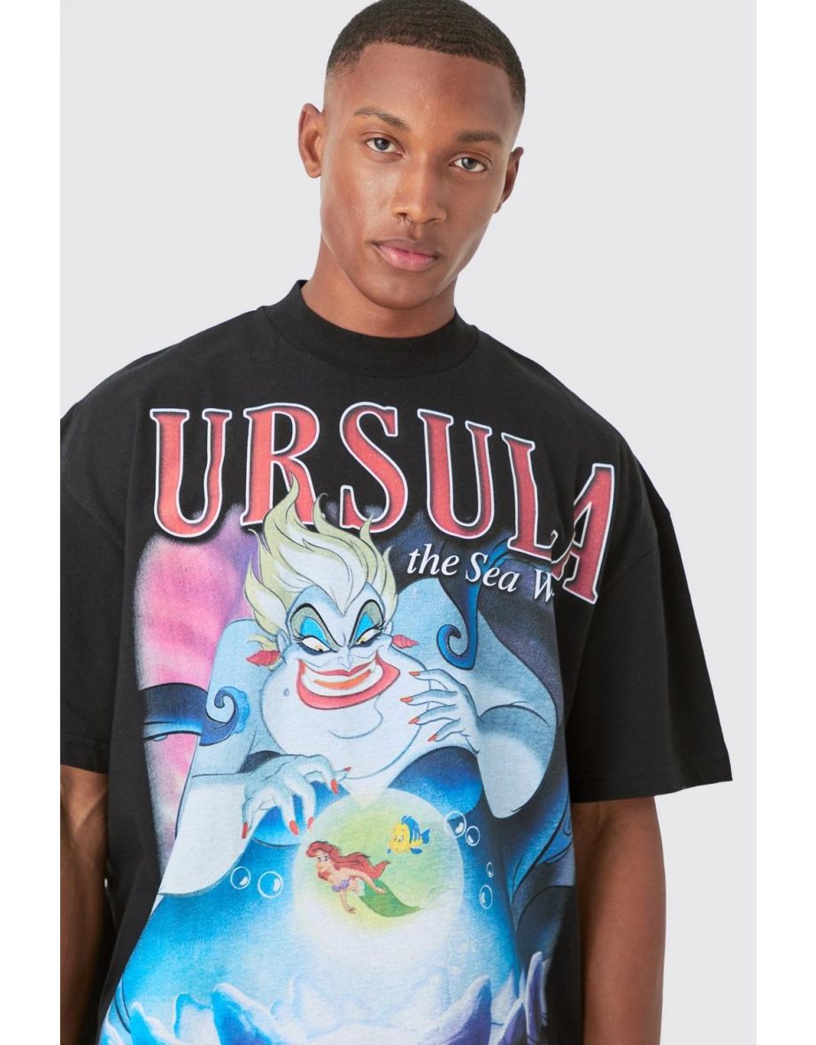 Oversized Disney Ursula Large Scale License T-shirt - black - 2