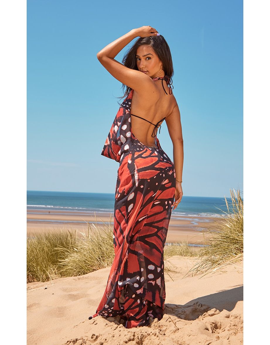 Open back 2025 beach dress