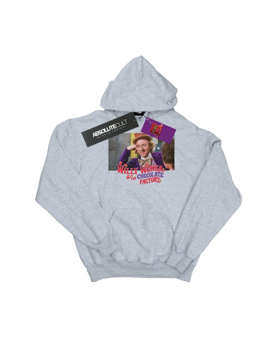 Willy Wonka And The Chocolate Factory Girls Condescending Wonka Hoodie - Sports Grey