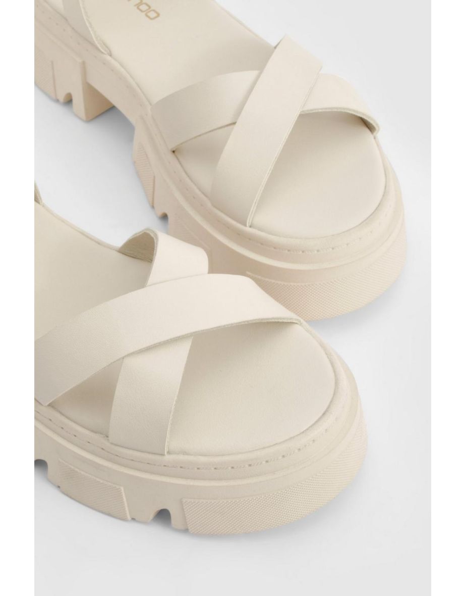 Crossover 2 Part Chunky Sandals - cream - 3