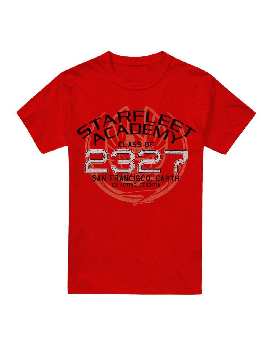 Star Trek Unisex Adult Graduation Jean-Luc Picard T-Shirt - Red