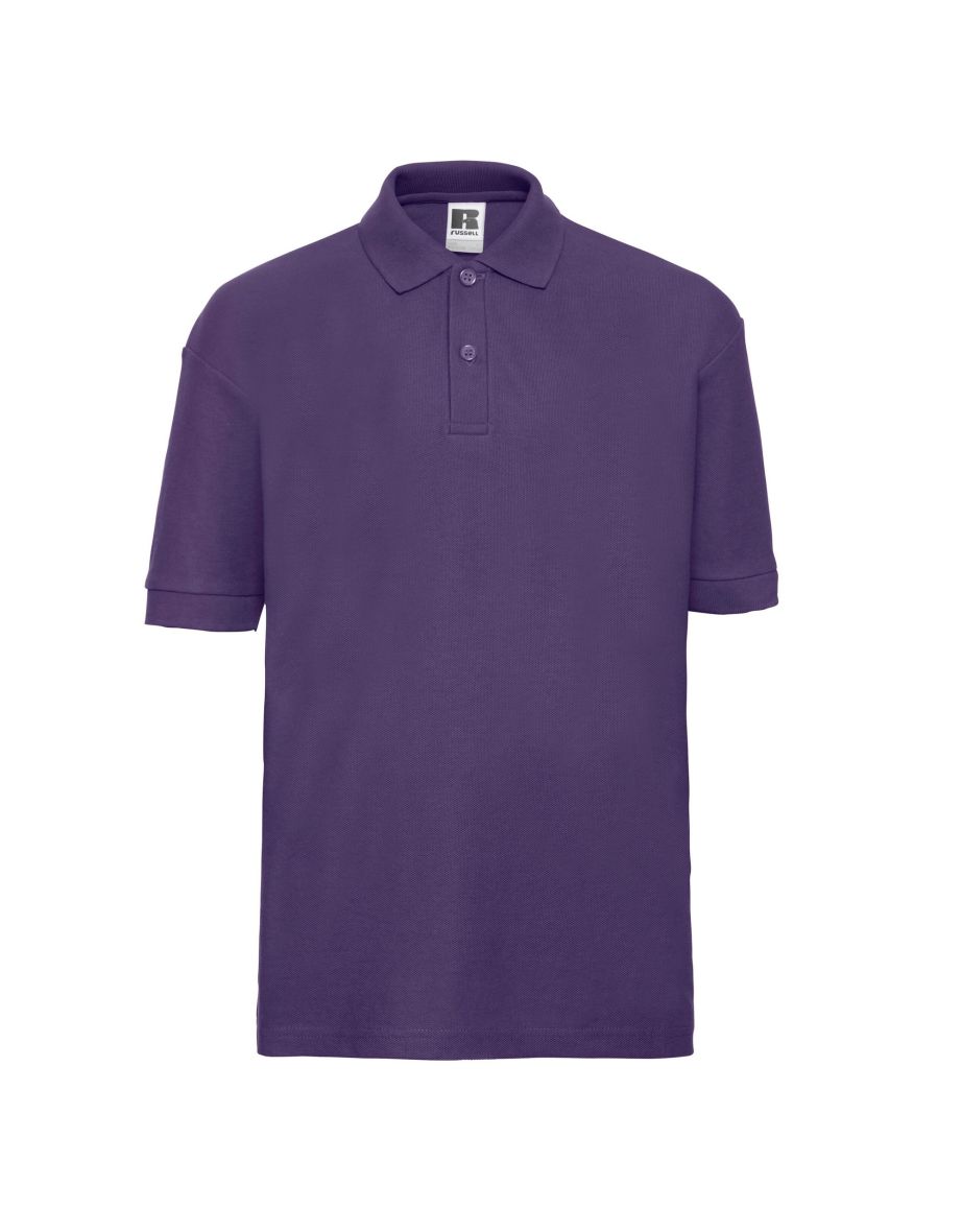 Russell Childrens/Kids Pique Polo Shirt - Purple