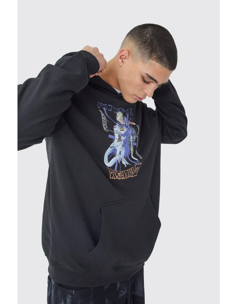 Oversized Dragonball Z License Hoodie - black