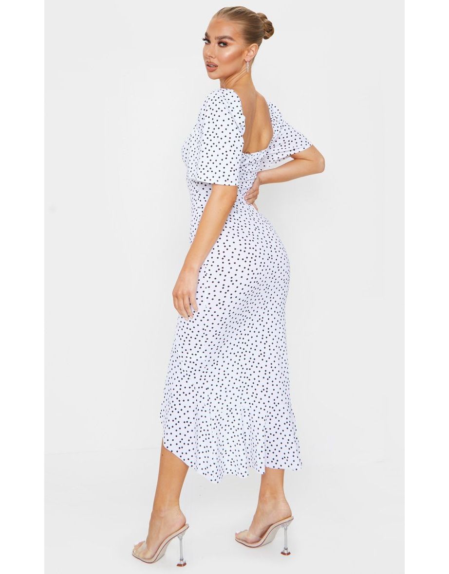 ruched bust midi dress