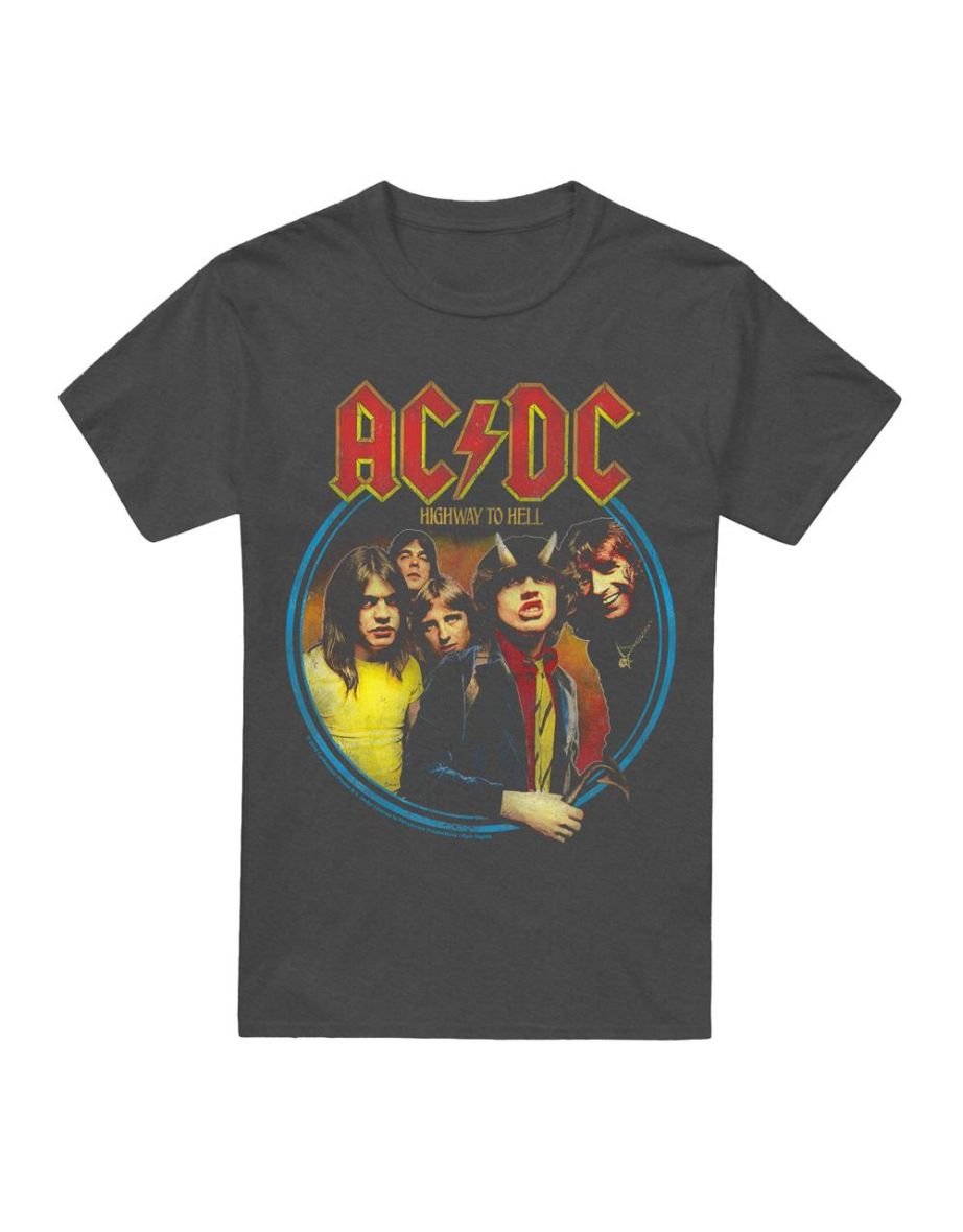 AC/DC Unisex Adult Highway To Hell T-Shirt - Charcoal