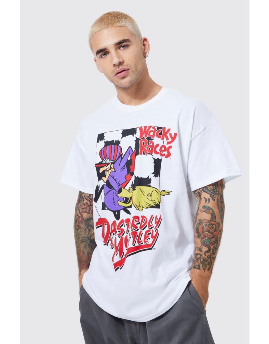 Oversized Dasterdly & Muttley License T-shirt - white