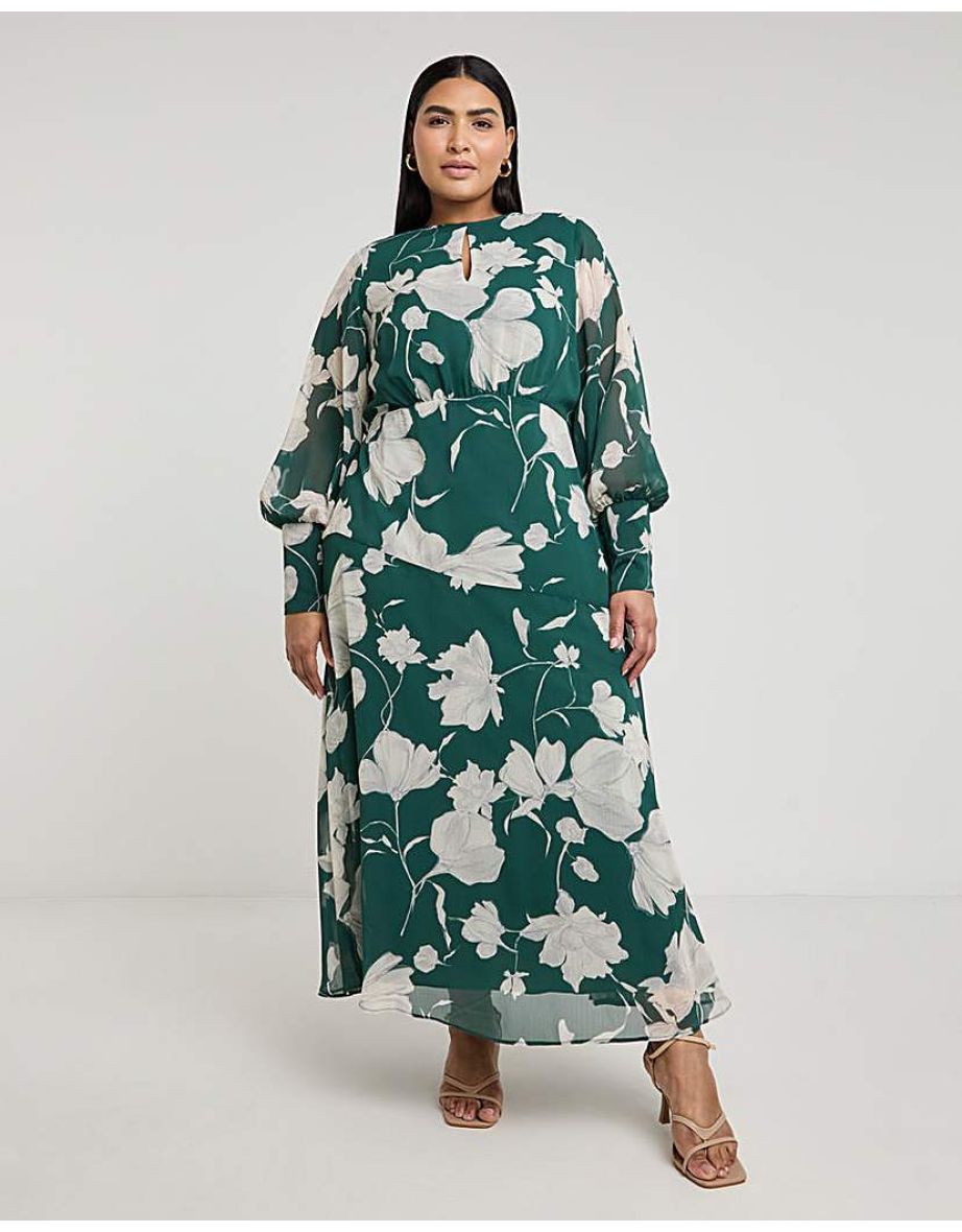 Joanna Hope Long Sleeve Maxi Dress