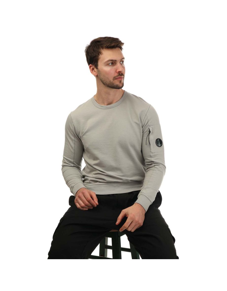 Men's C.P. Company Light Fleece Sweatshirt in Grey - 3