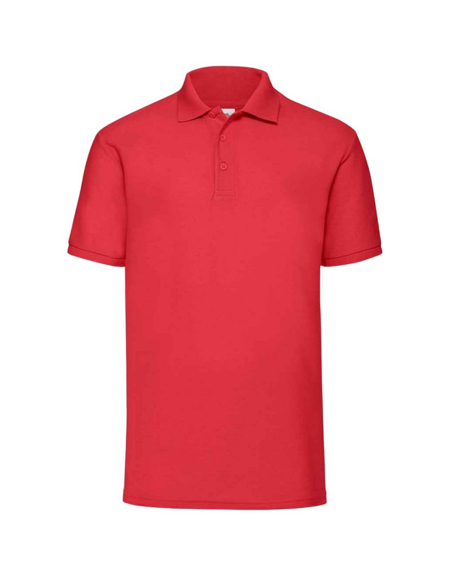 Fruit of the Loom Mens 65/35 Polo Shirt - Red