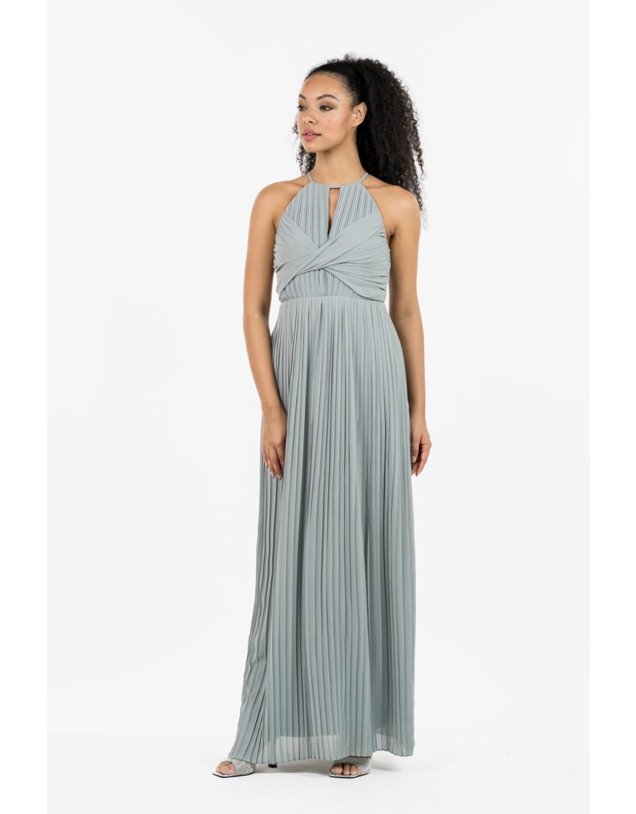TFNC Sidony Sage Green Maxi Dress - 3