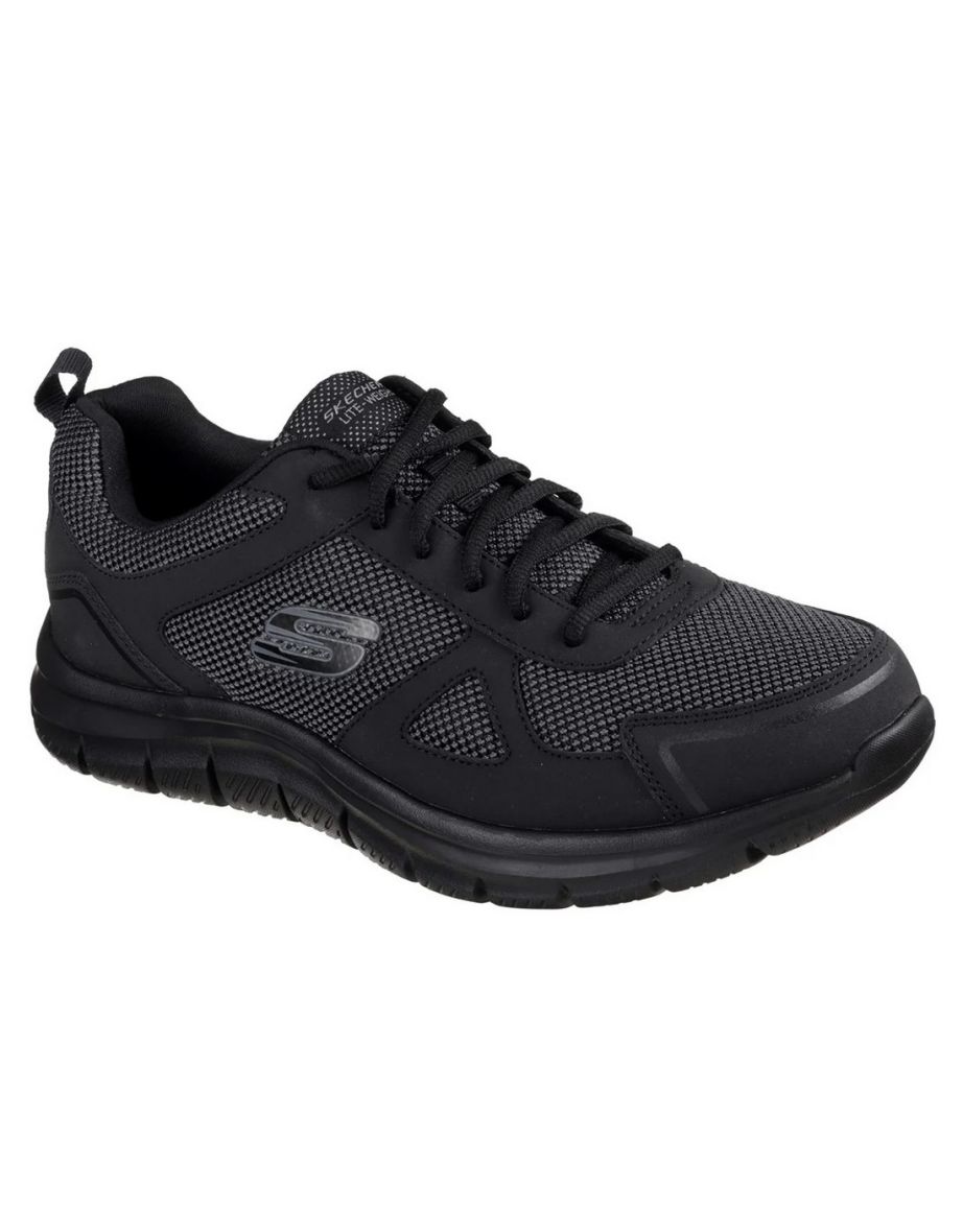 Shop Skechers Mens Track Bucolo Leather Trainers Black Online in Oman VogaCloset