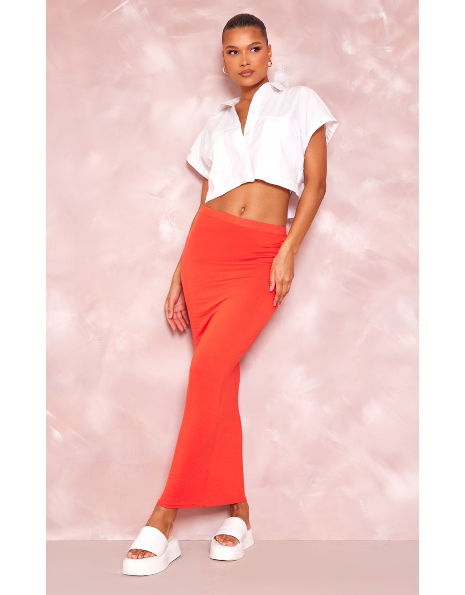 Orange jersey skirt discount