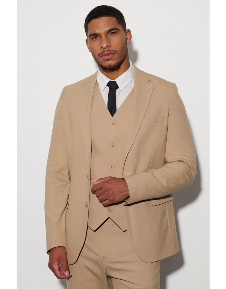 Tan top suit coat
