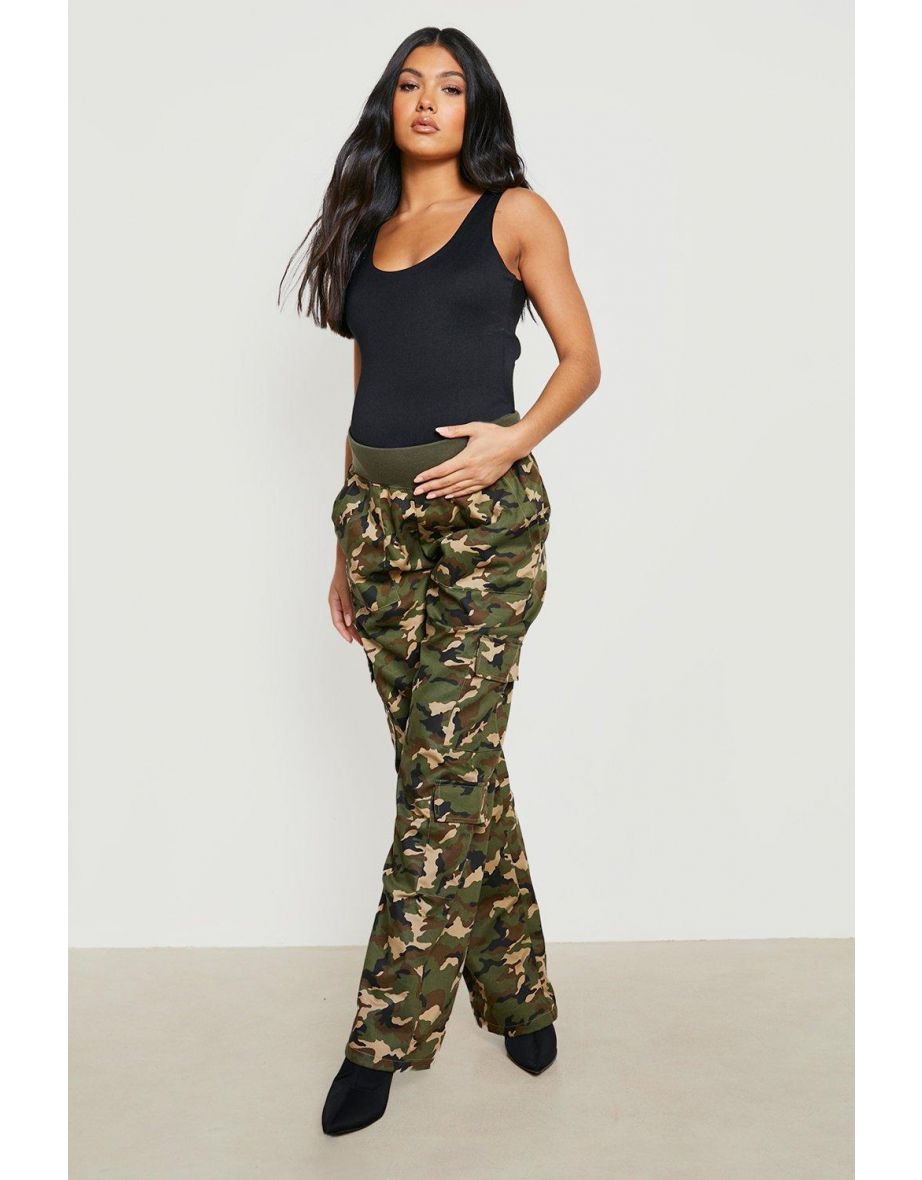 Maternity tactical pants khaki hot sale