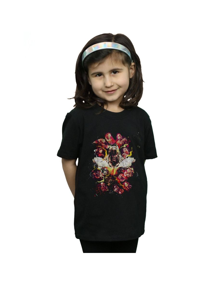 Marvel Girls Avengers Endgame Distressed Thanos Cotton T-Shirt - Black