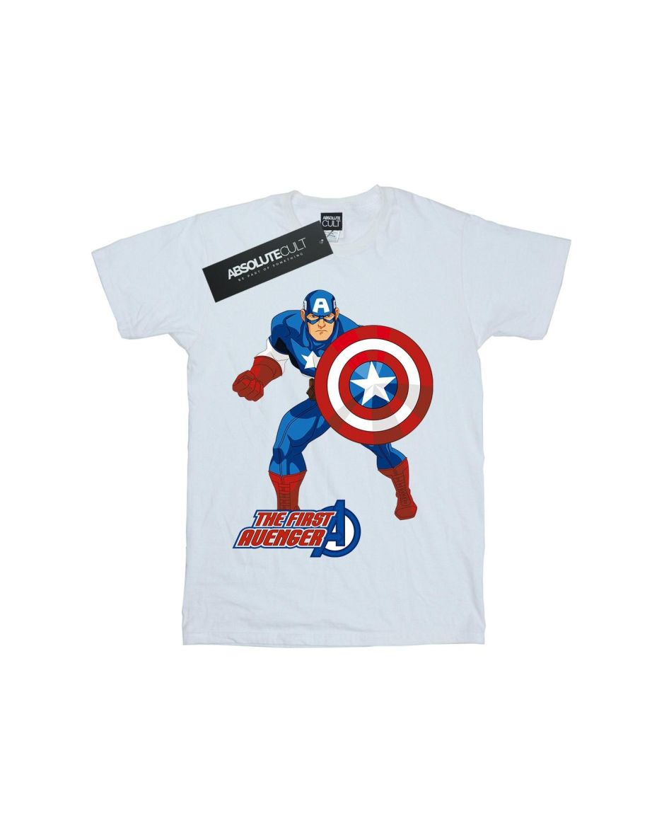 Marvel Boys Captain America The First Avenger T-Shirt - White - 1