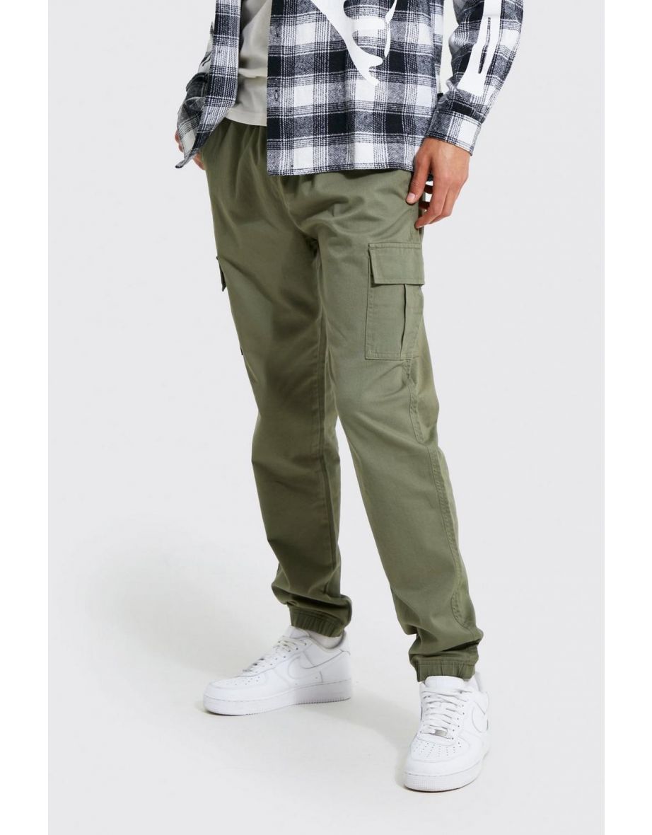 Tall Slim Fit Cargo Trousers - khaki
