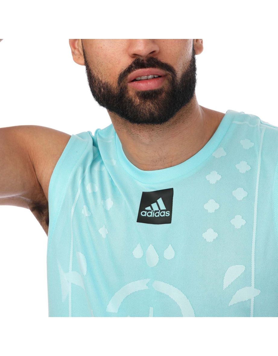 Men's adidas Paris HEAT.RDY Tennis Sleeveless T-Shirt in Blue - 5