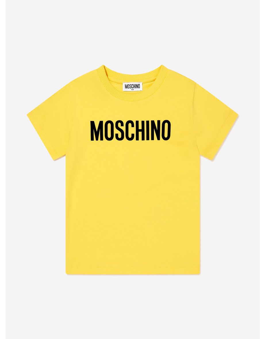 Kids Logo Print T-Shirt in Yellow