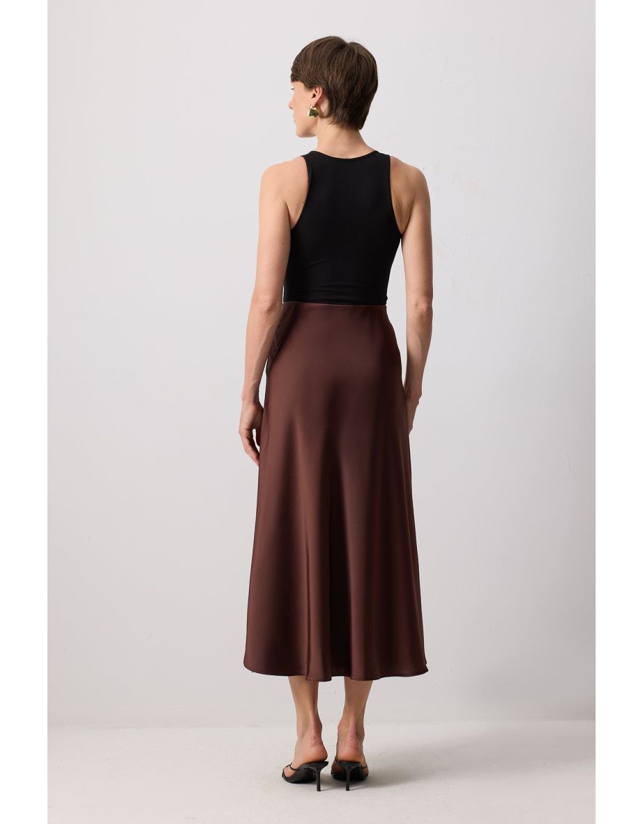 BASIC SATIN SKIRT - 3