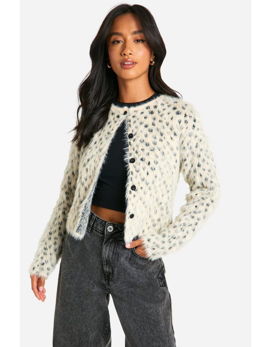 Petite leopard cardigan hot sale