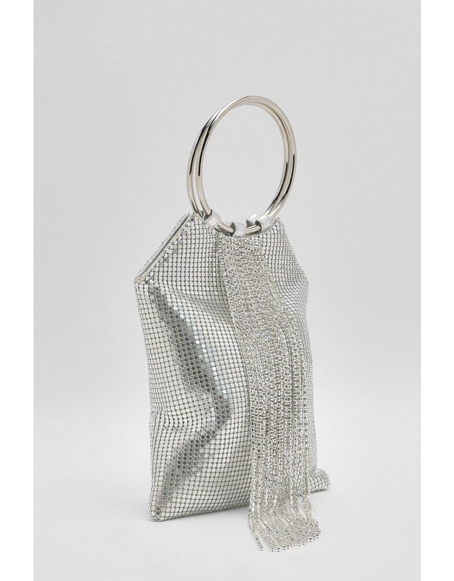 Hoop handle deals clutch bag