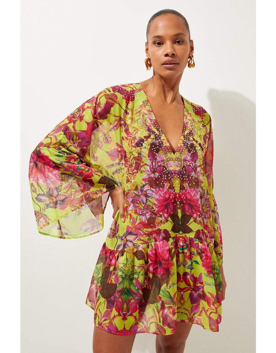 Kimono sleeve short dress new arrivals