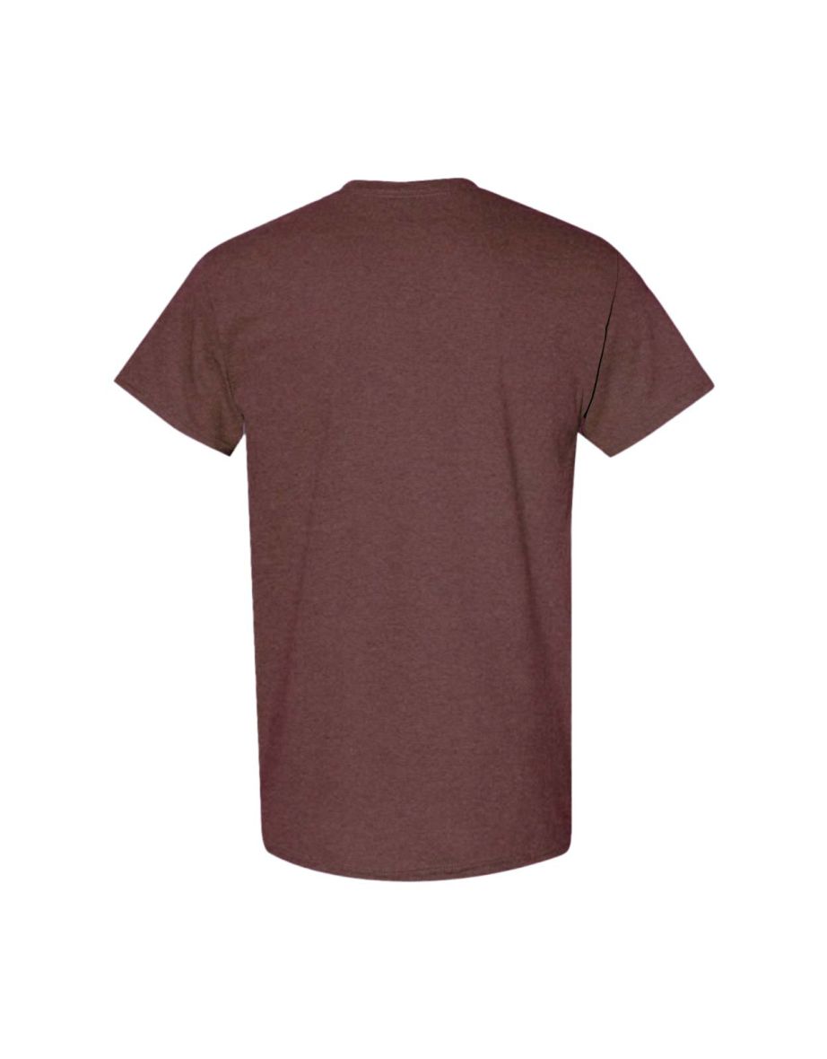 Gildan Mens Heavy Cotton Short Sleeve T-Shirt (Pack Of 5) - Russet - 1