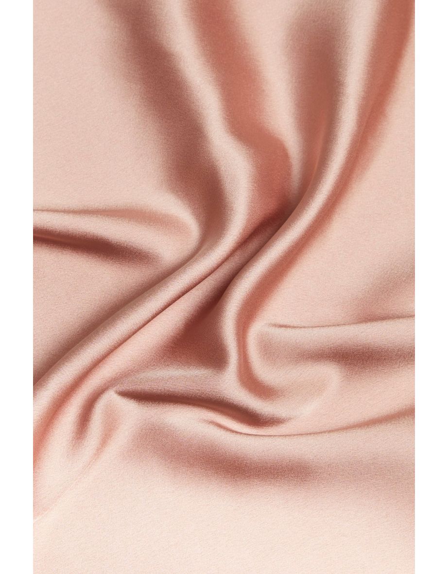 Dusty Peach Satin Headscarf - 2