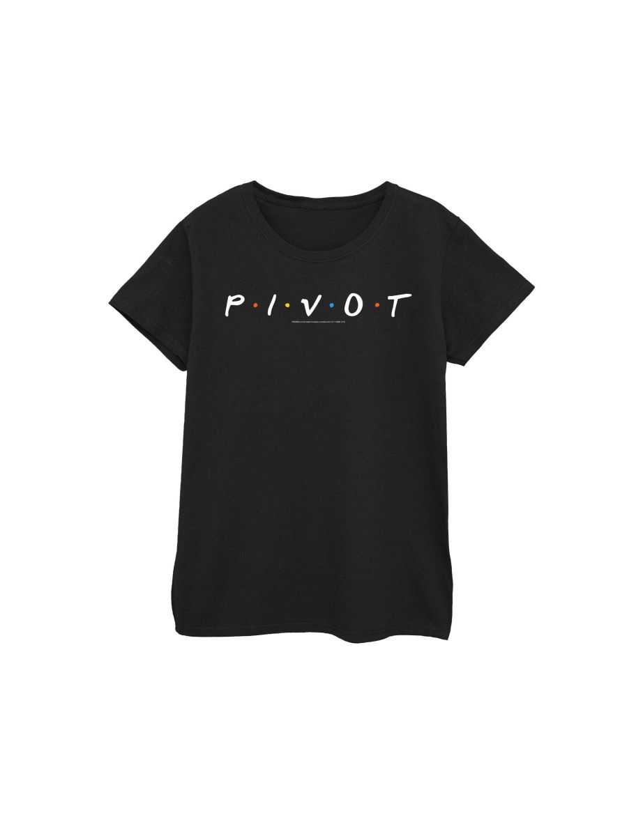 Friends Womens/Ladies Pivot Logo Cotton T-Shirt - Black
