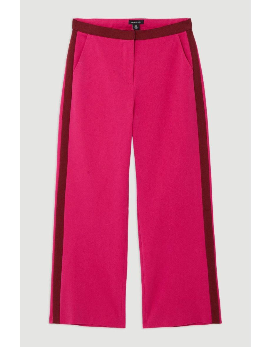 Compact Stretch Tailored High Waisted Slim Leg Trousers - 3