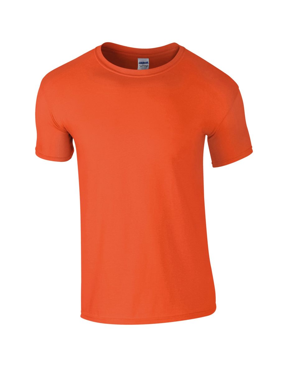 Gildan Mens Short Sleeve Soft-Style T-Shirt - Orange