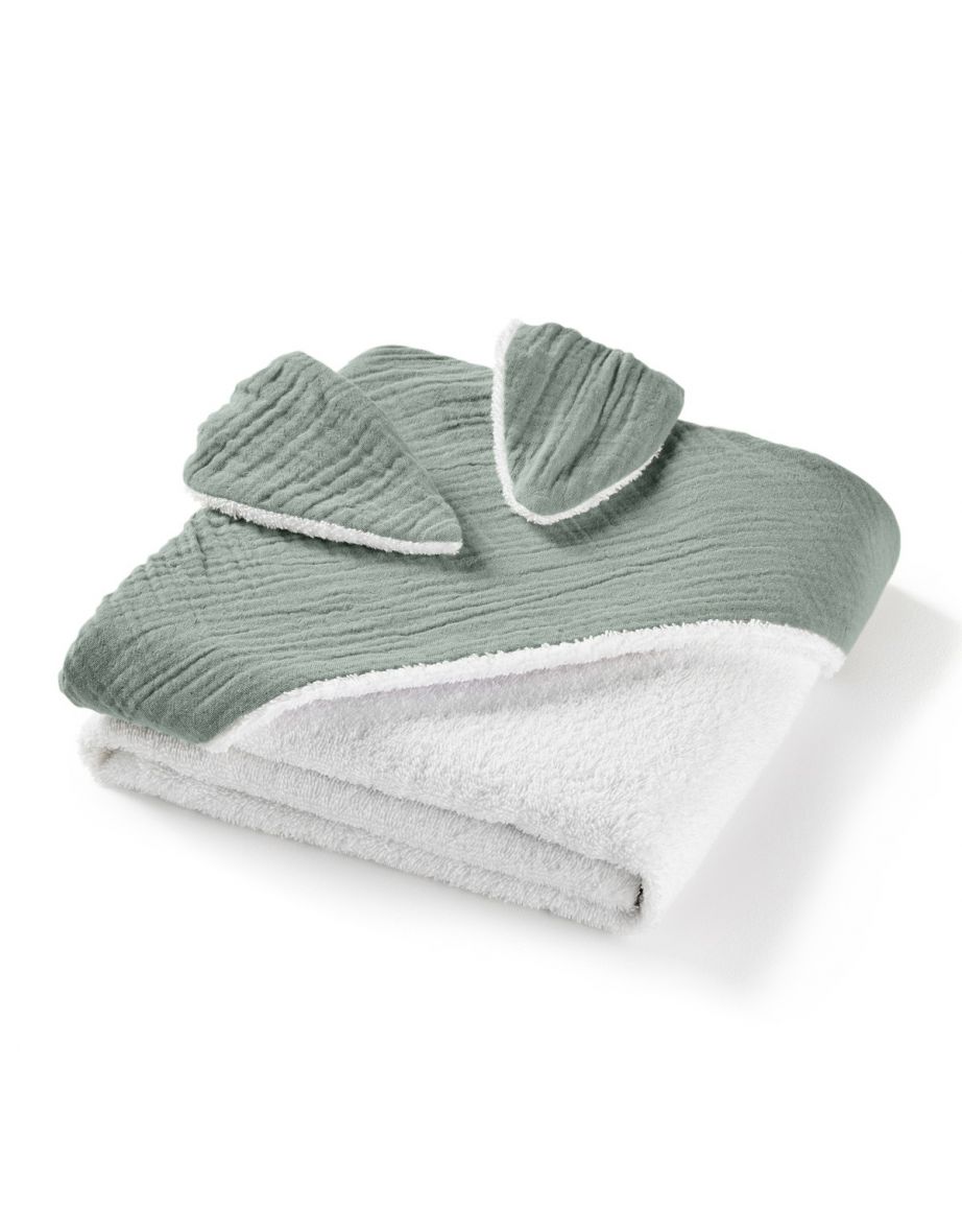 Cape de bain bébé gaze de coton kumla clearance