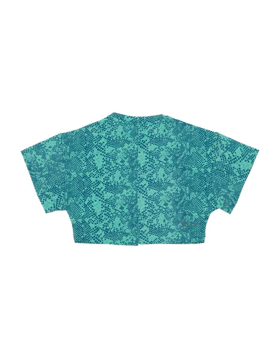 Girl's adidas Aeroready Animal Print T-Shirt in Green - 1