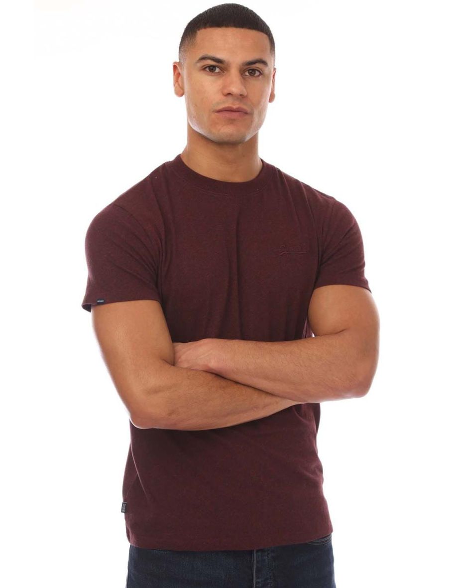 Men's Superdry Vintage Logo Embroidered T-Shirt in Red